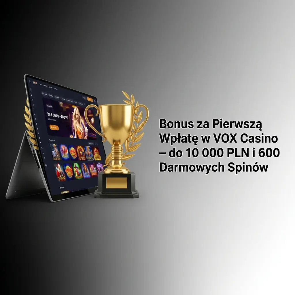 VOX Casino bonus powitalny 100% do 10 000 PLN i 600 darmowych spinów dla nowych graczy