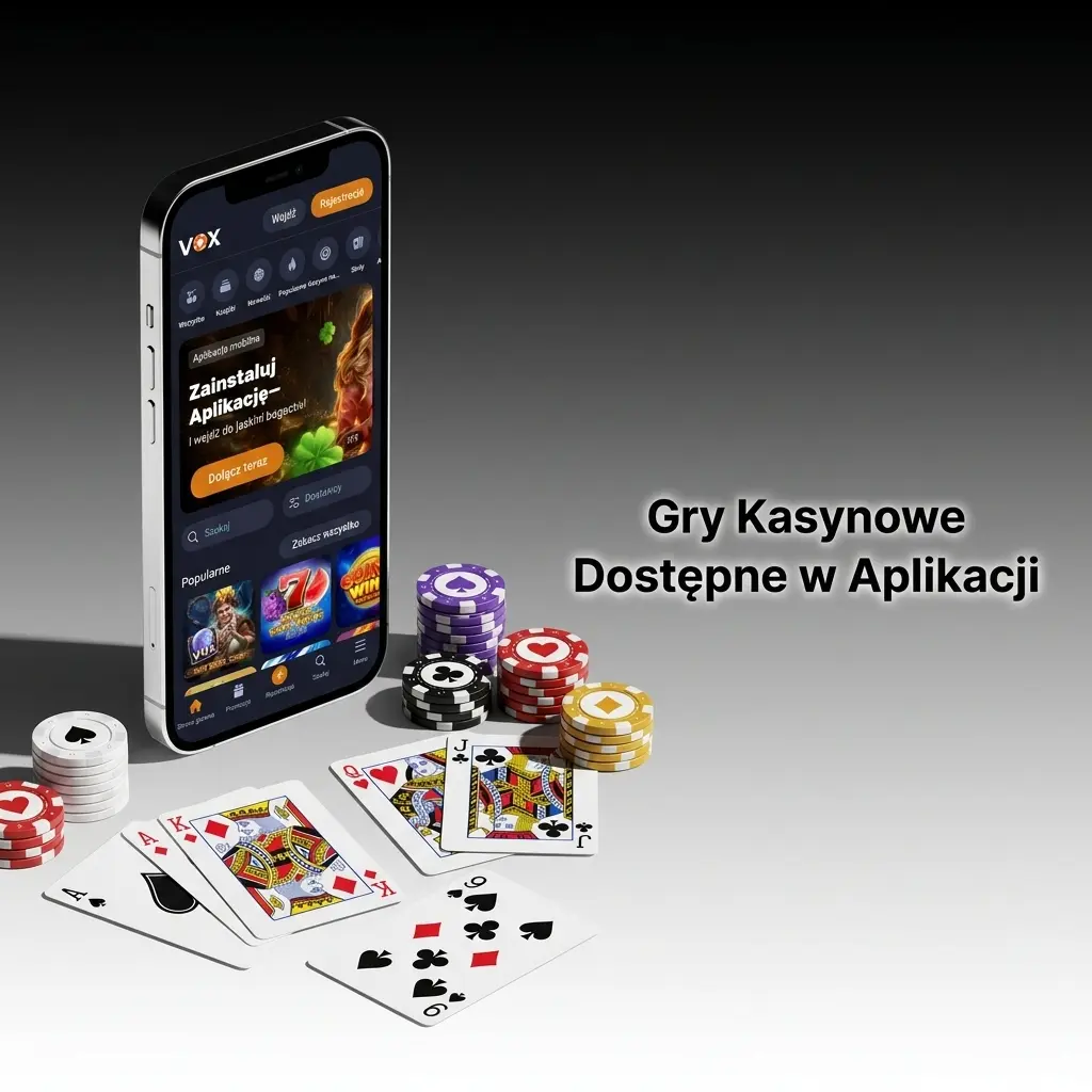 Gry kasynowe w aplikacji VOX Casino: sloty, ruletka na żywo i blackjack od NetEnt, Pragmatic Play, Evolution Gaming
