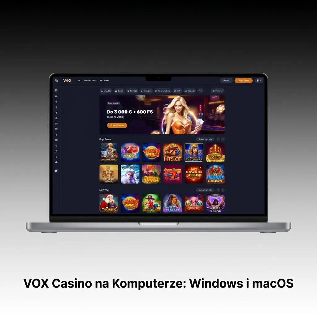 VOX Casino w przeglądarce na Windows i macOS – Chrome, Firefox, Edge, Safari bez pobierania aplikacji